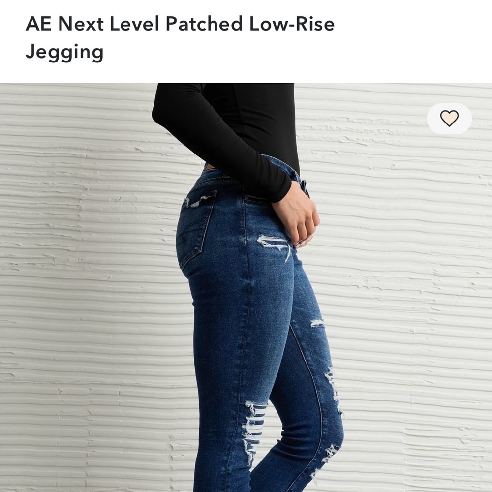 American Eagle Outfitters Women's Distressed Blue Jeggings
